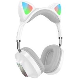 ყურსასმენი Hoco ESD13 Skill Cat Rar, Headset, Wireless, Bluetooth, 3.5mm, White
